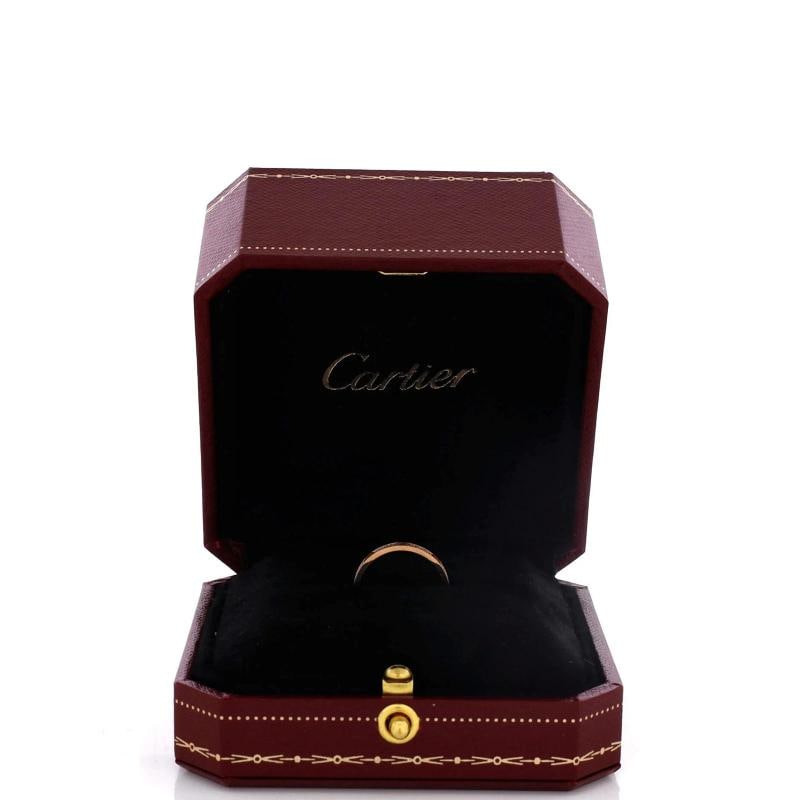 Cartier Love Wedding Band Pave Diamonds Ring 18K Rose Gold and Diamonds Small - 2