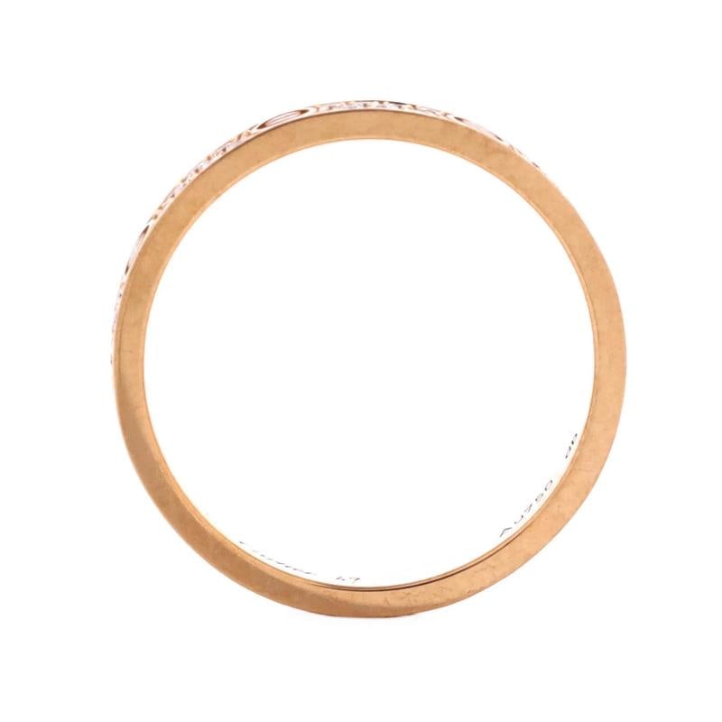 Cartier Love Wedding Band Pave Diamonds Ring 18K Rose Gold and Diamonds Small - 3