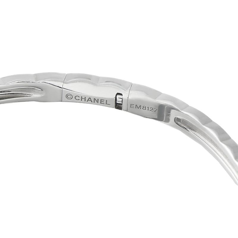 Chanel 18K White Gold 0.36ct Diamond Bangle Bracelet - 3