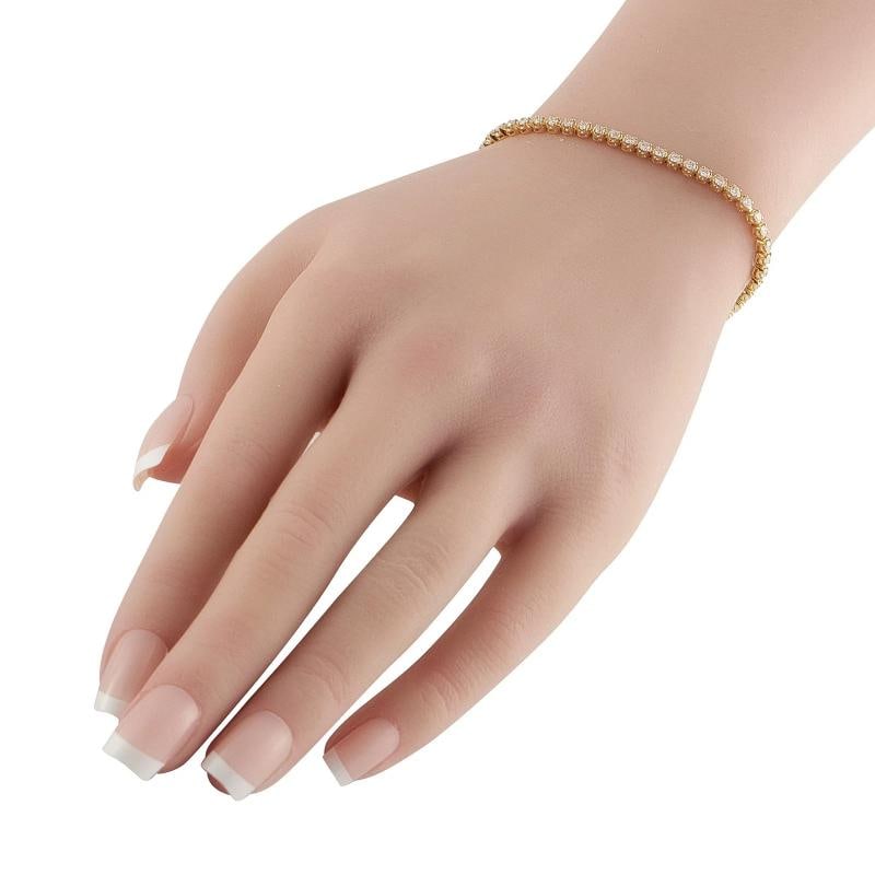 14K Yellow Gold 1.82ct Diamond Tennis Bracelet - 2
