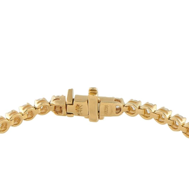 14K Yellow Gold 1.82ct Diamond Tennis Bracelet - 3