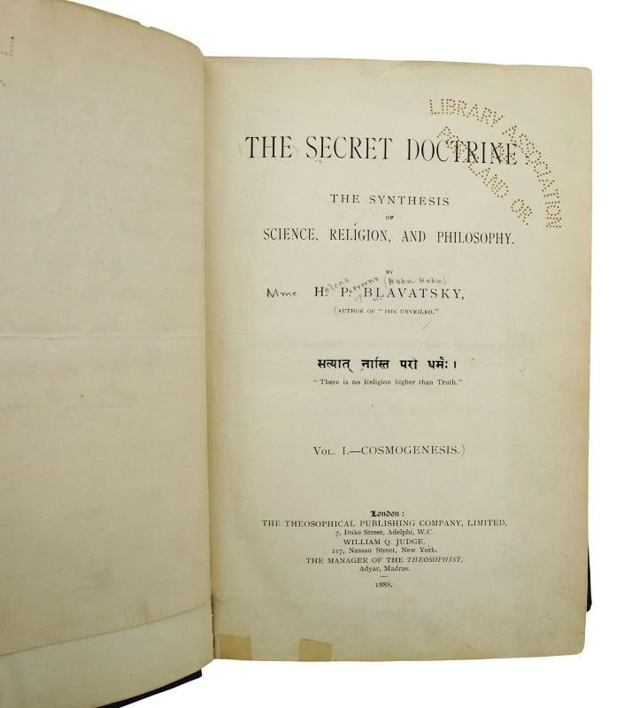The Secret Doctrine ~ by HELENA PETROVNA BLAVATSKY ~ First Edition ~ 1st ~ 1888 - 8