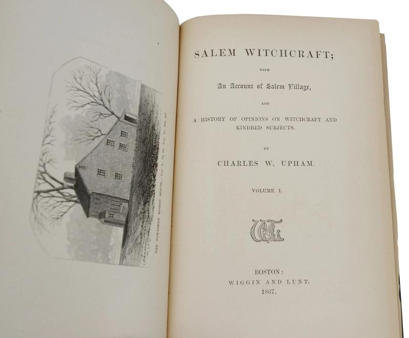 Salem Witchcraft by CHARLES UPHAM ~ First Edition 1867 ~ Salem Witch Trials 1st - 4