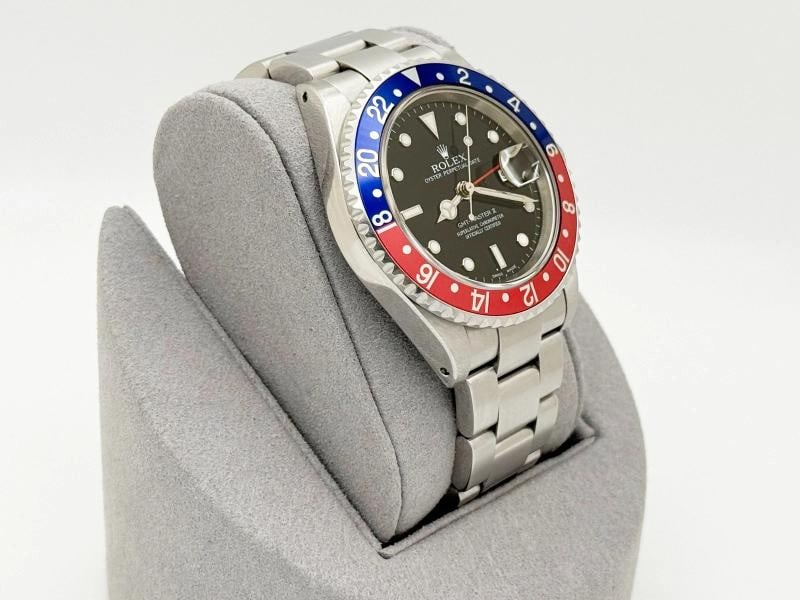 2001 Unpolished Rolex GMT Master II Pepsi 16710 40mm Red Blue Bezel Steel - 2