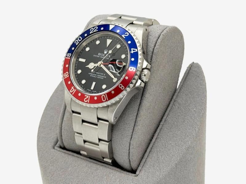 2001 Unpolished Rolex GMT Master II Pepsi 16710 40mm Red Blue Bezel Steel - 3