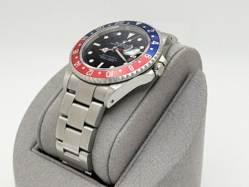 2001 Unpolished Rolex GMT Master II Pepsi 16710 40mm Red Blue Bezel Steel - 4