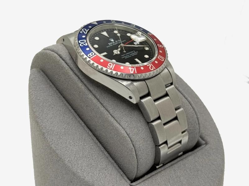 2001 Unpolished Rolex GMT Master II Pepsi 16710 40mm Red Blue Bezel Steel - 5