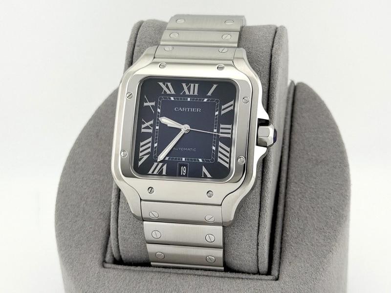 Cartier Santos Large Blue Dial WSSA0030 4072 40mm Stainless Steel - 2