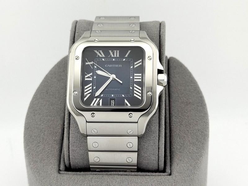 Cartier Santos Large Blue Dial WSSA0030 4072 40mm Stainless Steel - 3