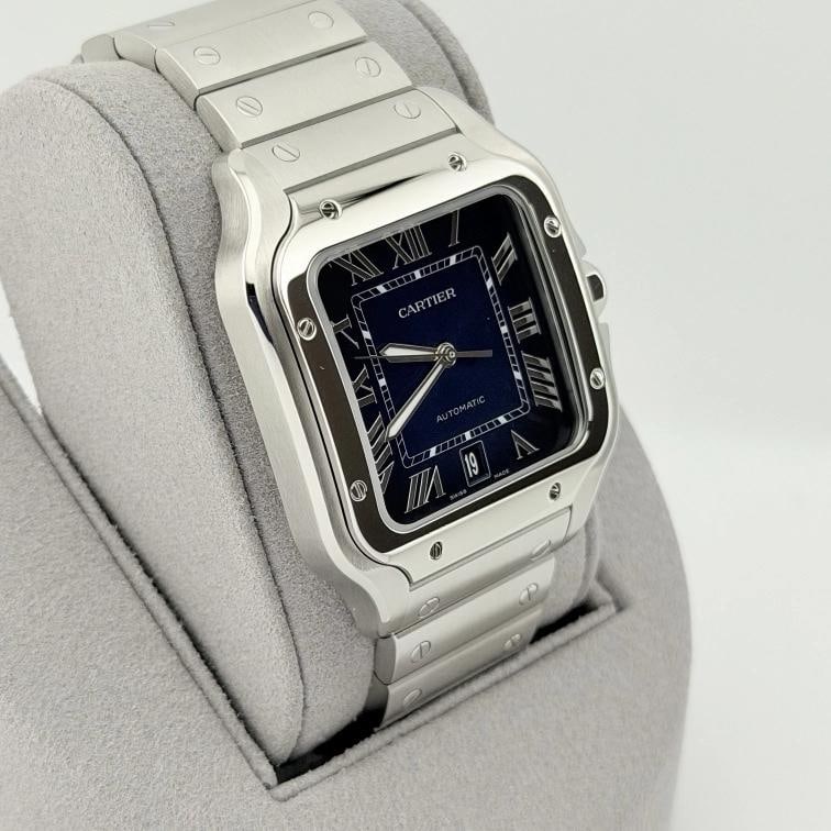 Cartier Santos Large Blue Dial WSSA0030 4072 40mm Stainless Steel - 4