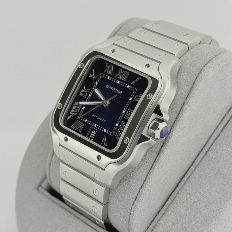 Cartier Santos Large Blue Dial WSSA0030 4072 40mm Stainless Steel - 5