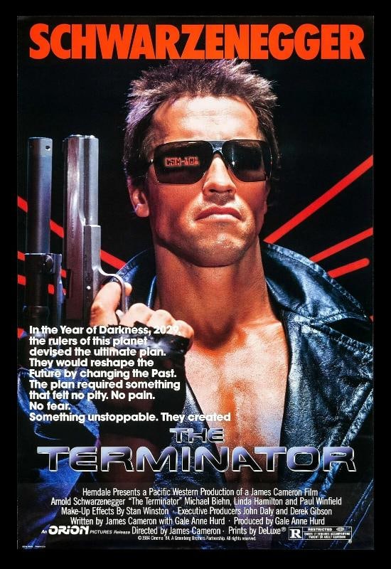 THE TERMINATOR ORIGINAL RARE NSS MOVIE POSTER ROLLED 1984~ (27" x 40"): Industry: Movies,Object Type: Poster,Original/Reproduction: Original,Country of Origin: United States