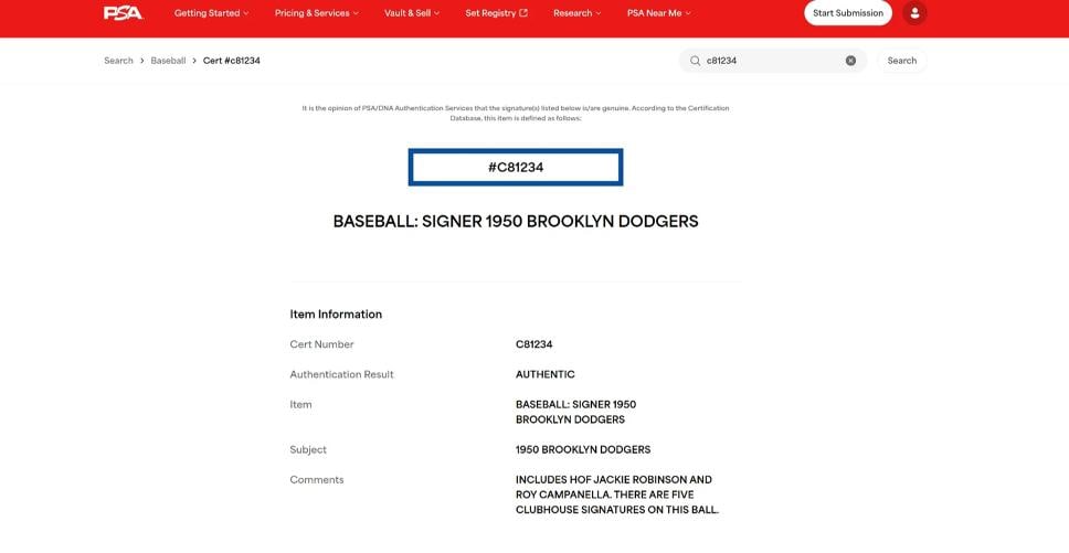 Jackie Robinson 1950 Brooklyn Dodgers Team Signed Baseball PSA DNA COA - 8