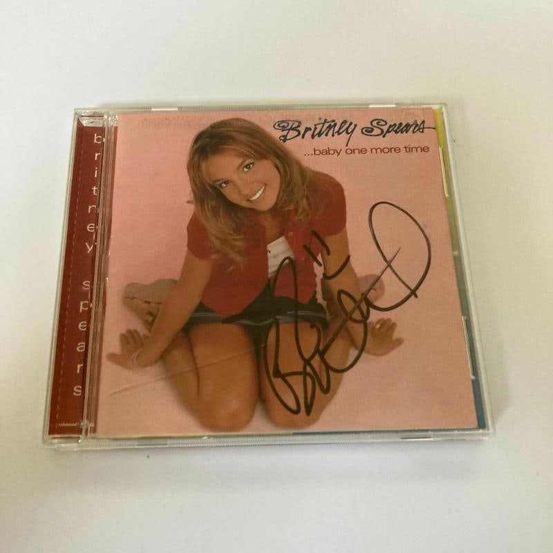 Britney Spears Signed 1998 First Album Baby One More Time Music CD JSA COA - 2