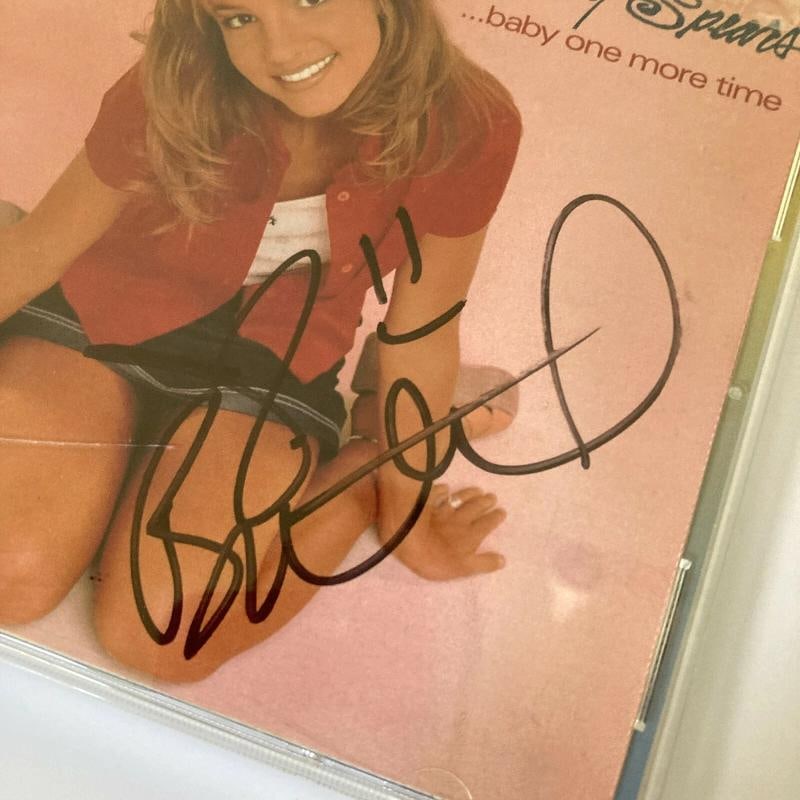 Britney Spears Signed 1998 First Album Baby One More Time Music CD JSA COA - 3