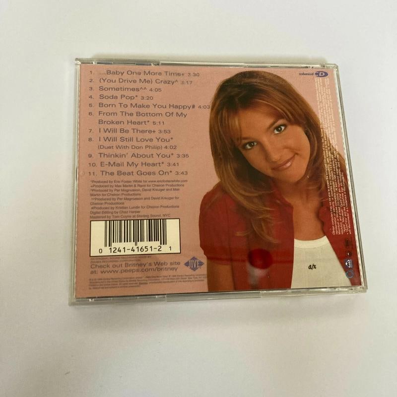 Britney Spears Signed 1998 First Album Baby One More Time Music CD JSA COA - 5