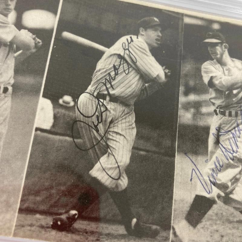 Joe Dimaggio Vince Dimaggio Dom Dimaggio Signed 1970's TCMA Postcard PSA DNA - 4