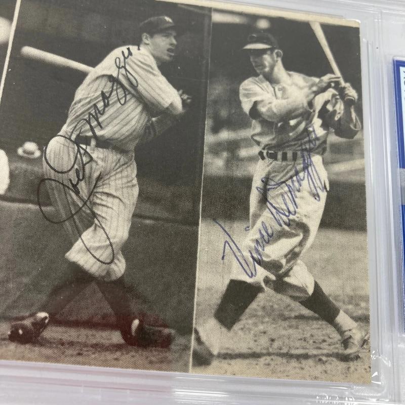 Joe Dimaggio Vince Dimaggio Dom Dimaggio Signed 1970's TCMA Postcard PSA DNA - 5