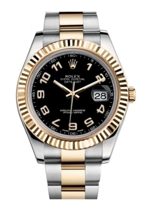 Rolex Datejust II 116333 Oyster Steel & YG Black Arabic Auto 41mm: Case Size 41mm Wrist Fit 7 Inches Box No Papers No Condition Ã¢â‚¬â€� Pre Owned Full Specifications Brand Rolex Model Datejust II Reference 116333 Serial # 