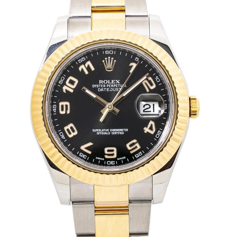 Rolex Datejust II 116333 Oyster Steel & YG Black Arabic Auto 41mm - 3