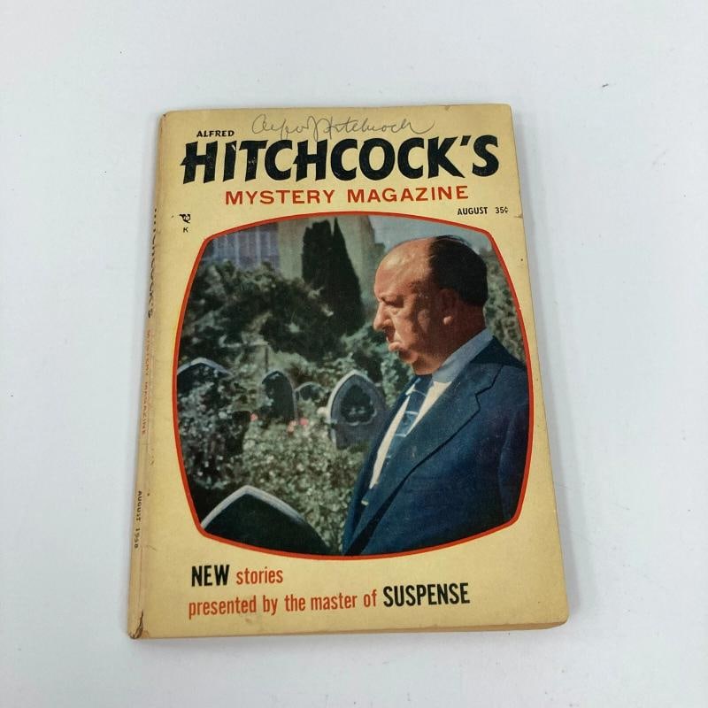 Alfred Hitchcock Signed 1958 Mystery Magazine Book JSA COA - 2