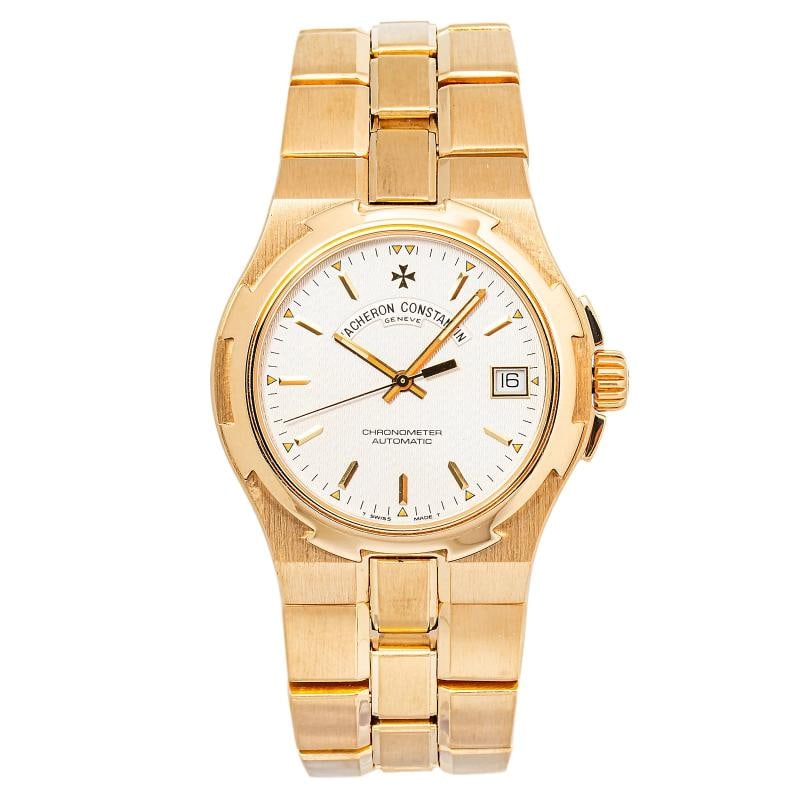 Vacheron Constantin Oversea 42042/423J Complete Bracelet 18K YG White Auto 36MM: Case Size 36MM Wrist Fit 7 Inches Box Yes Papers Yes Condition Ã¢â‚¬â€ Pre Owned Full Specifications Brand Vacheron Constantin Model Oversea Reference