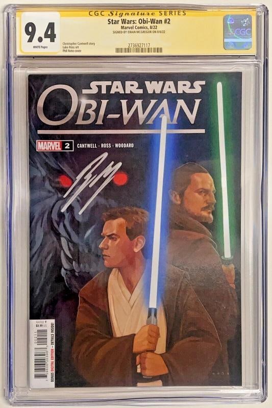 Ewan McGregor Signed CGC Signature Series Graded 9.4 Star Wars Obi-Wan Kenobi #2: Original/Reproduction: Original,Industry: Movies,Country of Origin: United States
