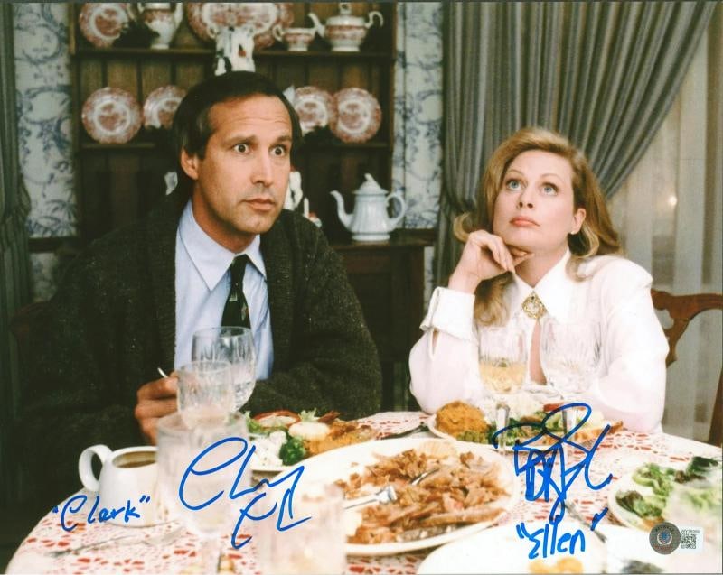 Chevy Chase & Beverly D'Angelo Christmas Vacation Signed 11x14 Photo Beckett Witness: Object Type: Photograph,Autograph Authentication: Beckett,Industry: Movies,Original/Reproduction: Original,PRODUCT_COA: Beckett,PRODUCT_SIGNED_BY_NAME: Chevy Chase & Beverly D'Angelo,PRODUCT_SIGNED_BY