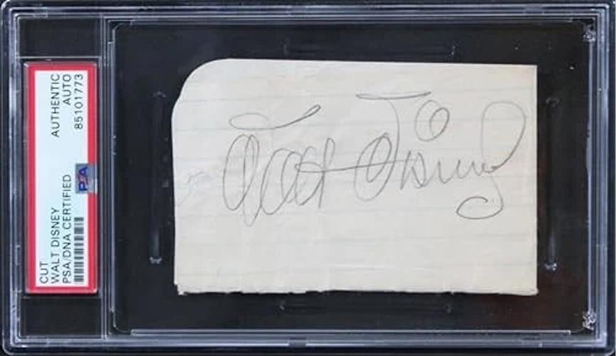Walt Disney Authentic Signed 2.75x4.25 Cut Signature (PSA) - 5