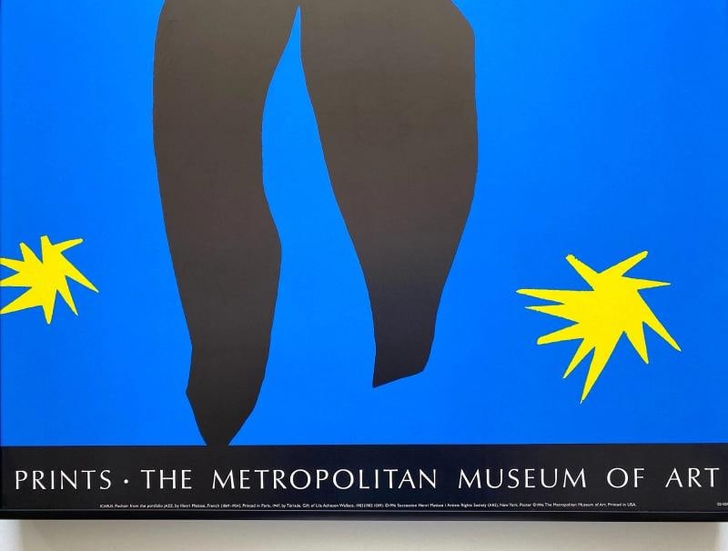 HENRI MATISSE RARE 1996 LITHOGRAPH PRINT FRAMED MUSEUM POSTER " ICARUS " 1947 - 8