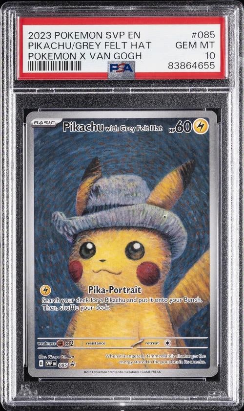 2023 POKEMON SVP EN-SV BLACK STAR PROMO #085 PIKACHU WITH GREY FELT HAT PSA 10: Condition: Graded - PSA 10: Professionally graded,Graded: Yes,Set: 2023 POKEMON SVP EN-SV BLACK STAR PROMO,Game: PokÃƒÂ©mon TCG,Character: PIKACHU WITH GREY FELT HAT,Card Name: