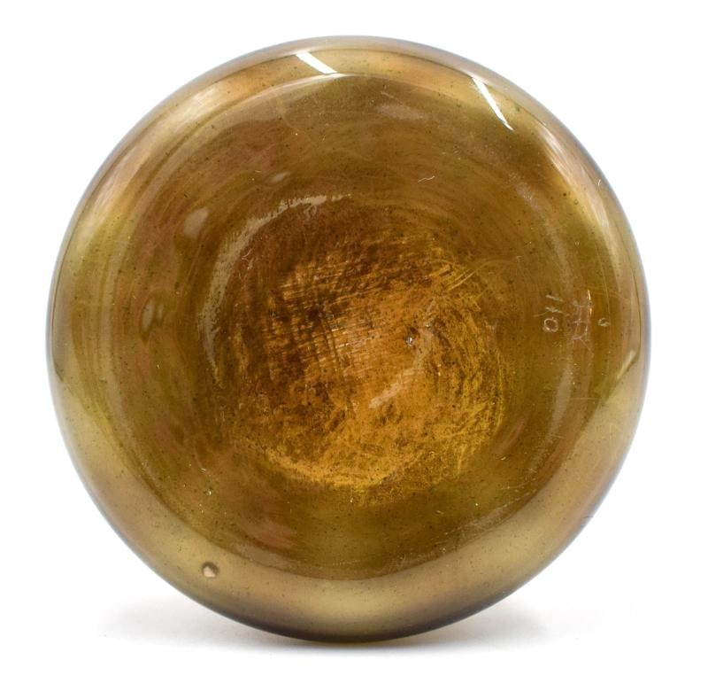 Loetz Art Glass Vase Brown Metallin Silver Overlay, Shape PNII 5184 - 6