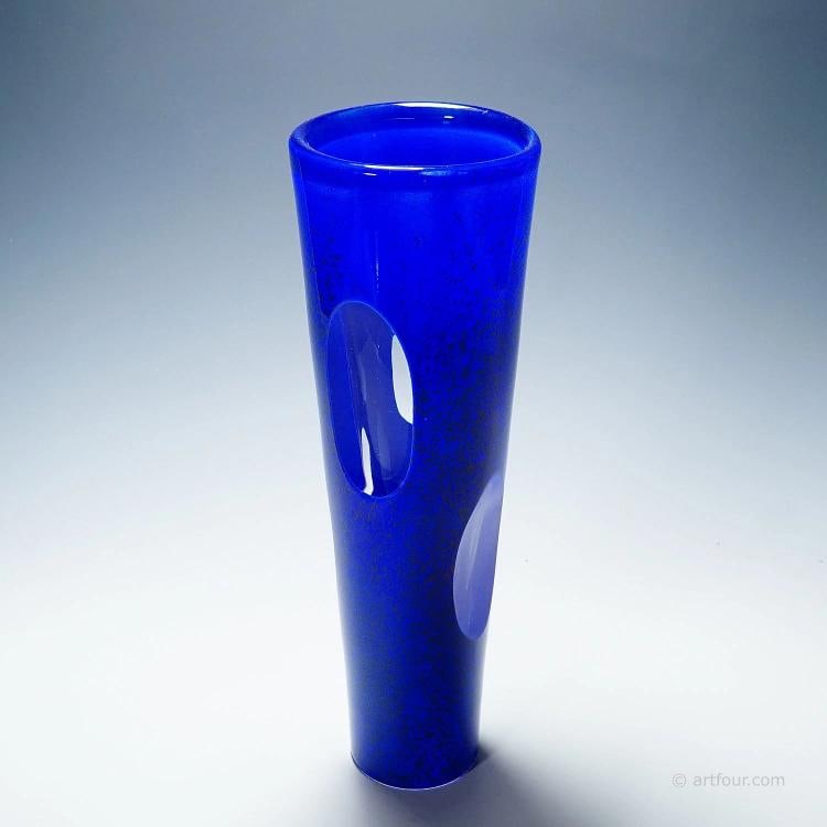 Vintage Unique Art Glass Vase by Goeran Waerff for Kosta - 2