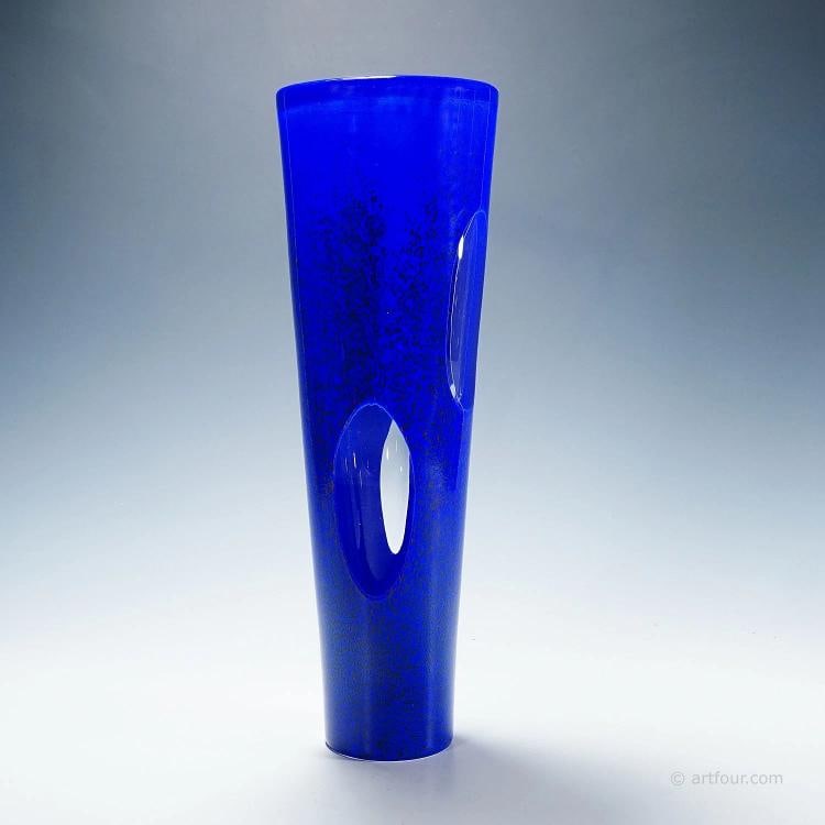 Vintage Unique Art Glass Vase by Goeran Waerff for Kosta - 3