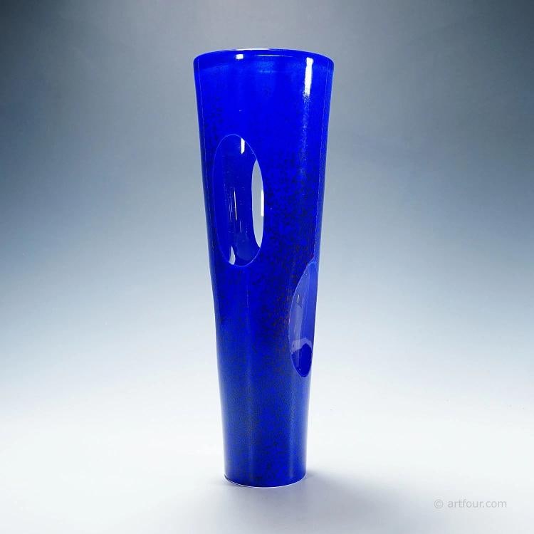 Vintage Unique Art Glass Vase by Goeran Waerff for Kosta - 4