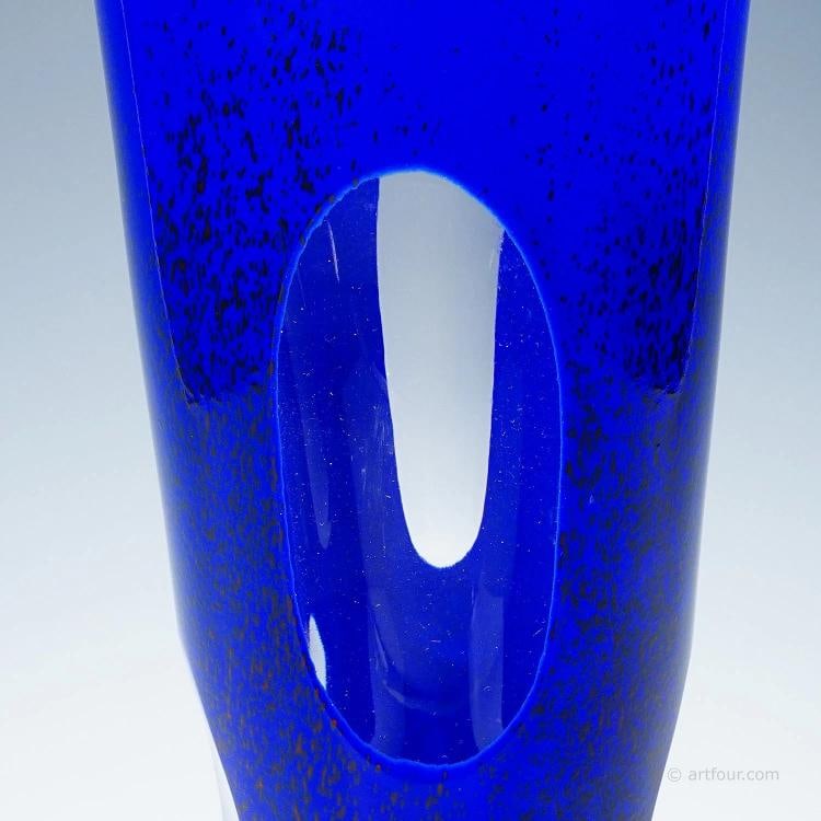 Vintage Unique Art Glass Vase by Goeran Waerff for Kosta - 5