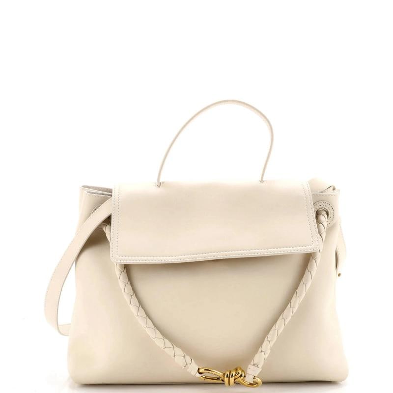 Bottega Veneta Ciao Ciao Top Handle Bag Leather with Intrecciato Detail Medium (1 of 6)