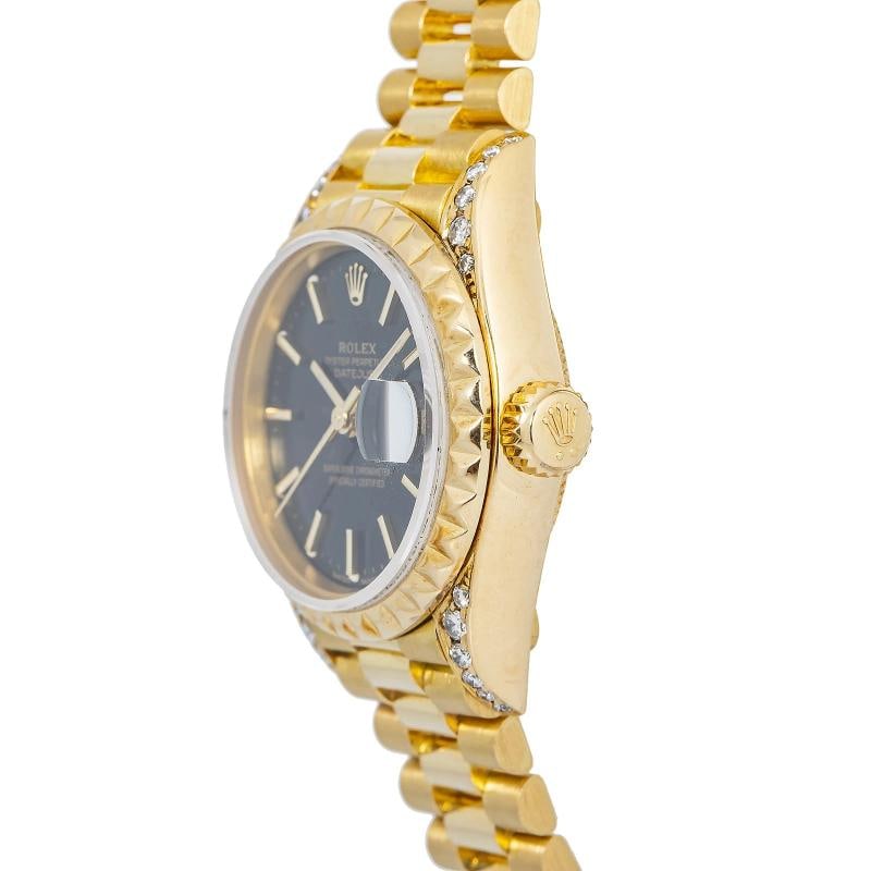 Rolex Datejust 69178 President Yellow Gold Black Index 26mm - 3
