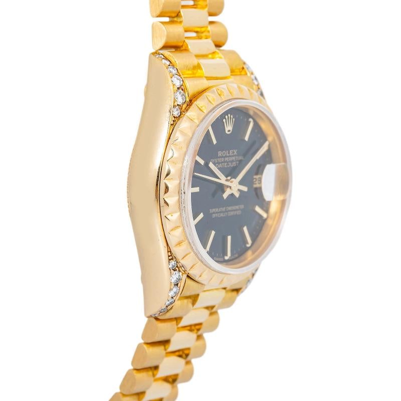 Rolex Datejust 69178 President Yellow Gold Black Index 26mm - 4