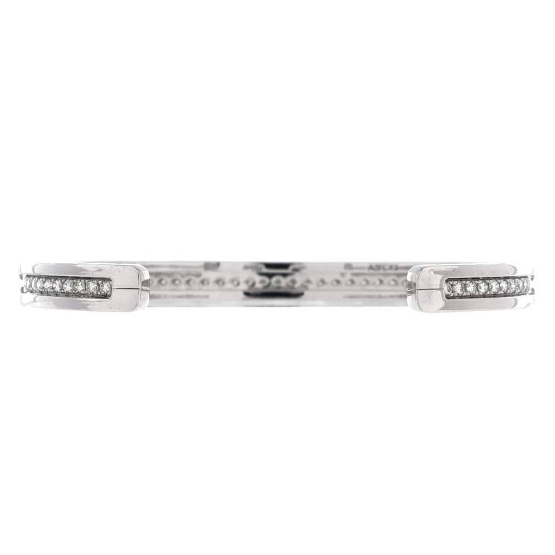 Bvlgari B.Zero1 Cuff Bracelet 18K White Gold with Pave Diamonds - 3