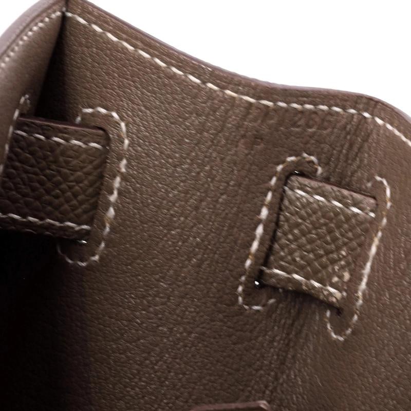 Hermes Kelly Handbag Grey Epsom with Palladium Hardware 28 - 7