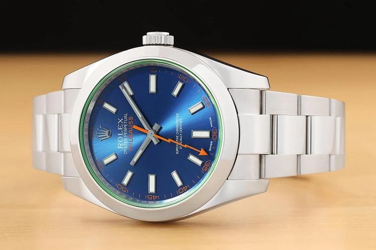 2016 CARD ROLEX MENS MILGAUSS 116400GV 40MM Z-BLUE GREEN STAINLESS STEEL WATCH - 2