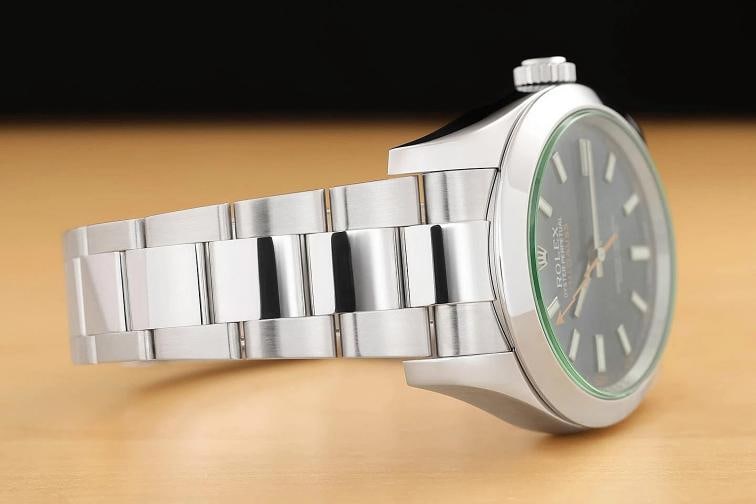 2016 CARD ROLEX MENS MILGAUSS 116400GV 40MM Z-BLUE GREEN STAINLESS STEEL WATCH - 8