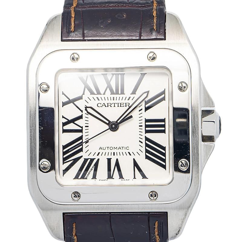 Cartier Santos 100 W20073X8 Stainless Steel Auto Silver Dial Men's Watch 38mm - 2