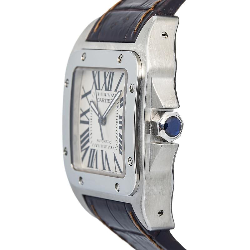 Cartier Santos 100 W20073X8 Stainless Steel Auto Silver Dial Men's Watch 38mm - 3