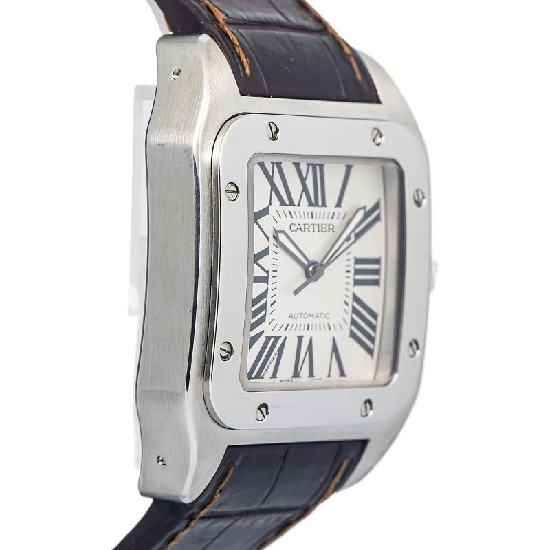 Cartier Santos 100 W20073X8 Stainless Steel Auto Silver Dial Men's Watch 38mm - 4
