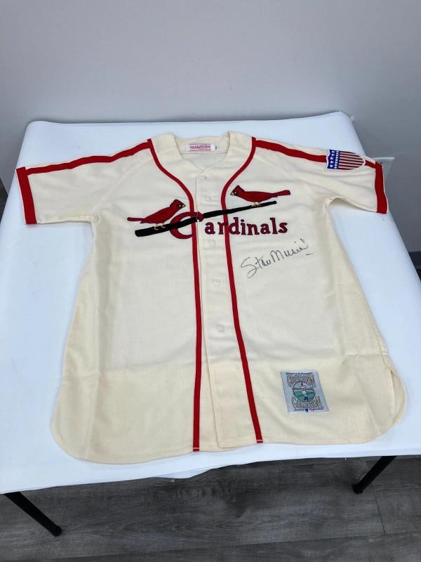 Stan Musial Signed St. Louis Cardinals Mitchell & Ness Jersey Beckett COA: Sport: Baseball,Player: Stan Musial,Signed: Yes,Original/Reprint: Original,Autograph Authentication: Beckett Authentication Services (BAS),Product: Jersey,Team: St. Louis Cardinals,Country of Origin: