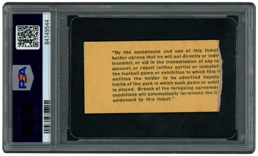 Vince Lombardi Auto 1965 Green Bay Packers vs. Colts Ticket Stub PSA 8 DNA 9 - 2