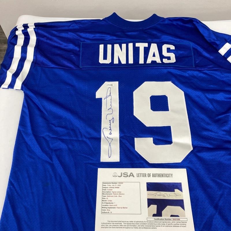 Johnny Unitas Signed Baltimore Colts Jersey JSA COA (1 of 8)