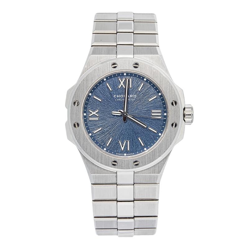Chopard Alpine Eagle 298601-3001 Papers Bracelet Steel Blue Index Auto 41mm: Case Size 44mm Wrist Fit 7.5 inches Box Yes Papers Yes Condition Ã¢â‚¬â€ Pre Owned Full Specifications Brand Breitling Model Chronomat 44 Reference CB